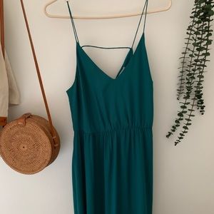 Emerald maxi dress